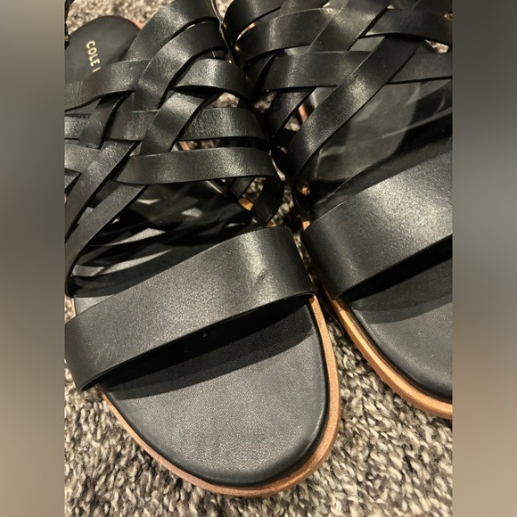 Cole Haan Francie Strappy Slingback Sandal Black Leather Womens size 8.5 - Picture 9 of 11